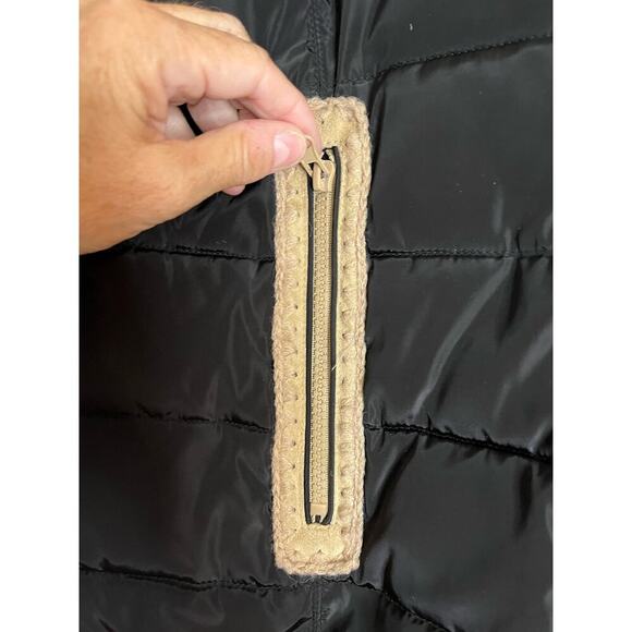 Montanaco Puffer Vest Knit Sweater Sleeves Transitional Hobbit Cottage Grandma - Picture 10 of 16